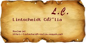 Lintscheidt Célia névjegykártya